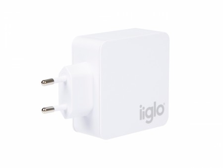 iiglo universal lader for mobil og nettbrett USB-C & USB-A