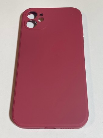 iPhone 11 Silikondeksel (Mørk Rød)