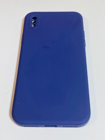 iPhone Xs Silikondeksel (Mørk Blå)